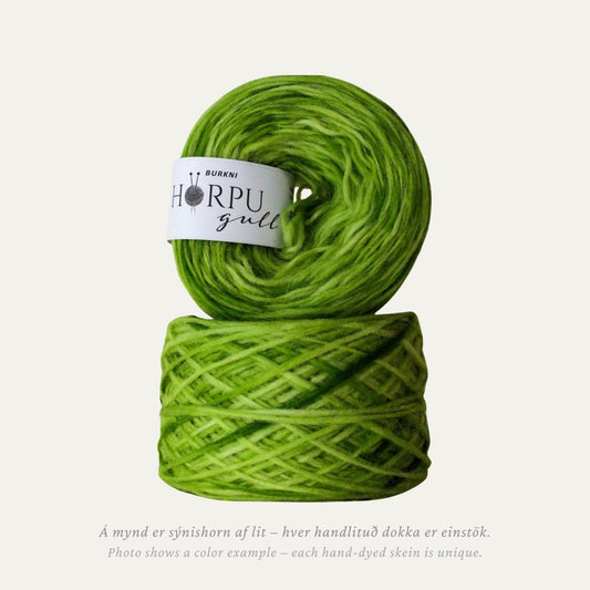 burkni_hand_dyed_icelandic_lopi_yarn_bright_green