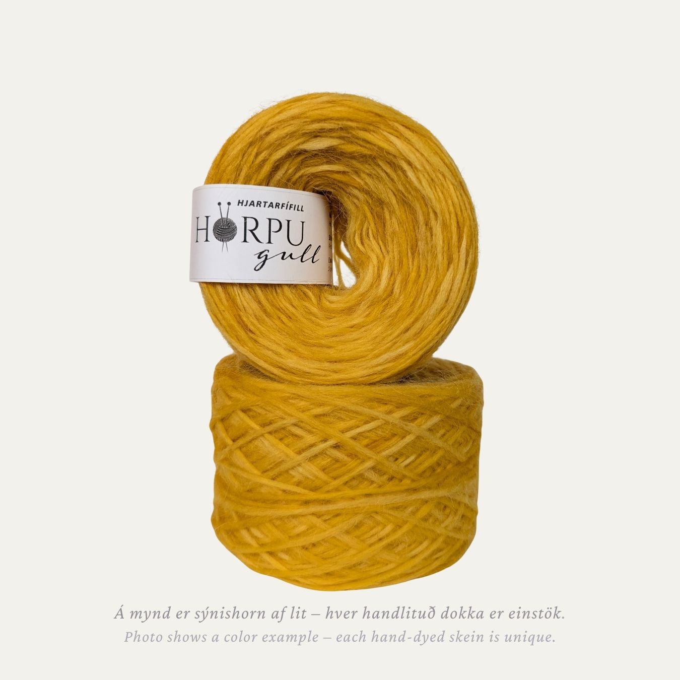 hjartarfifill_hand_dyed_icelandic_lopi_yarn_bright_yellow